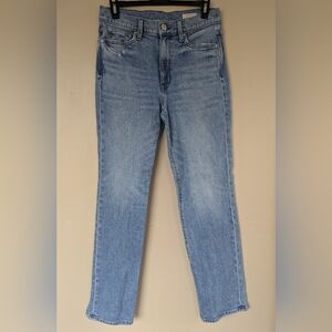 AYR The LaLa Jeans, Light Blue/Mid Blue (SIZE 28)